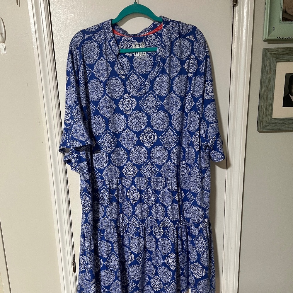 MukLuk plus sized tiered dress